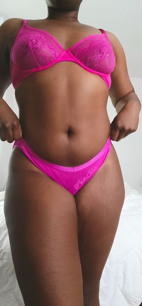 Pink lace lingerie
